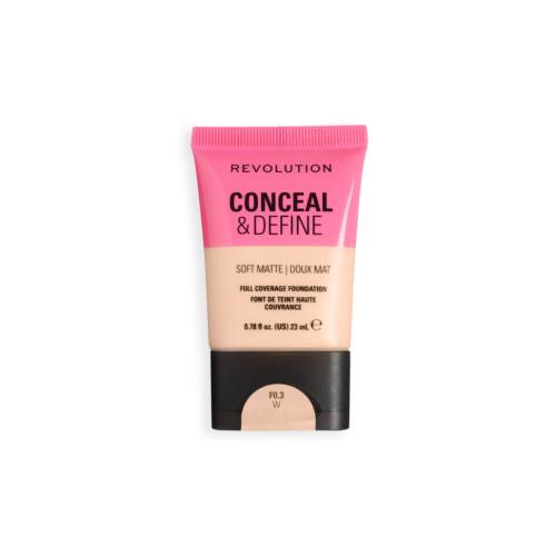 Makeup Revolution - Base Conceal & Define Soft Matte - F0.3W