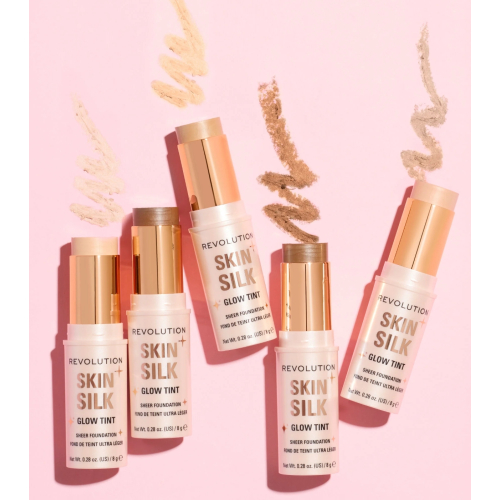 Makeup Revolution - Base de maquiagem em bastão Skin Silk Glow Tint Sheer Foundation - Medium Neutral