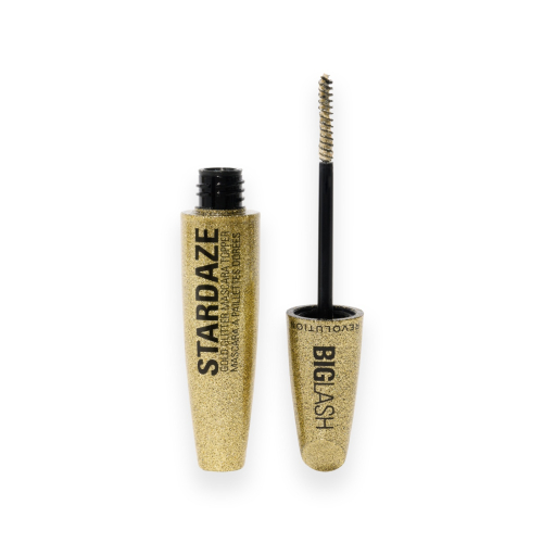 Makeup Revolution - Brilho para cabelo, sobrancelhas e cílios Big Lash Stardaze - Stardust Gold