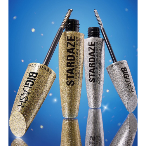 Makeup Revolution - Brilho para cabelo, sobrancelhas e cílios Big Lash Stardaze - Stardust Gold