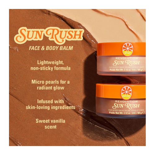 Makeup Revolution - *Club Riviera* - Bálsamo Corporal Iluminador Sun Rush - Caramel Bronze
