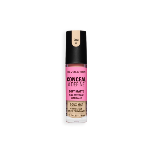 Makeup Revolution - Corretivo Líquido Conceal & Define Soft Matte - C0.3W