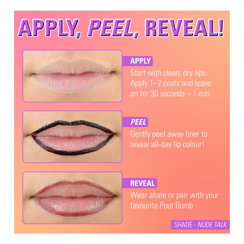 Makeup Revolution - Delineador de lábios Lip Shift Ink Peel Off - Rose Inked