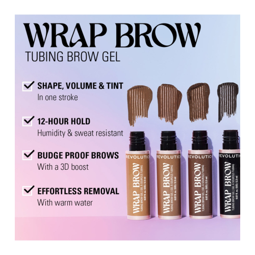 Makeup Revolution - Gel para Sobrancelhas Wrap Brow - Dark Brown