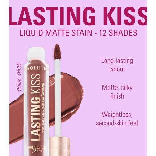 Makeup Revolution - Batom Líquido Matte Lasting Kiss - Sultry Mauve