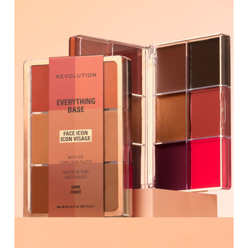 Makeup Revolution - Paleta de Rosto Everything Base Face Icon Complexion - Dark