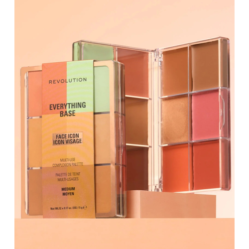 Makeup Revolution - Paleta de Rosto Everything Base Face Icon Complexion - Medium