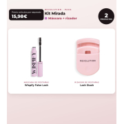Makeup Revolution - Set de Máscara de Pestanas Wispify False Lash + Rizador de Pestanas Lash Stash