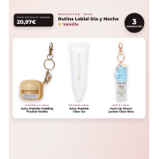 Makeup Revolution - Set de Máscara labial Juicy Peptide Pudding - Frosted Vanilla + Bálsamo labial Juicy Peptide - Clear Ice + Óleo labial Pout Lip Charm - Lychee Clear Blue