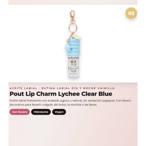 Makeup Revolution - Set de Máscara labial Juicy Peptide Pudding - Frosted Vanilla + Bálsamo labial Juicy Peptide - Clear Ice + Óleo labial Pout Lip Charm - Lychee Clear Blue