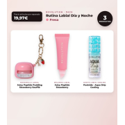 Makeup Revolution - Conjunto de Máscara labial Juicy Peptide Pudding - Strawberry Soufflé + Bálsamo labial Juicy Peptide - Strawberry + Óleo labial Aqua Drip Cooling