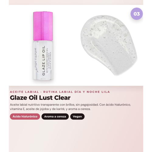 Makeup Revolution - Conjunto de Máscara labial Juicy Peptide Pudding - Sugar Swirl Lilac + Bálsamo labial Juicy Peptide - Spice + Óleo para lábios Glaze Oil - Lust Clear