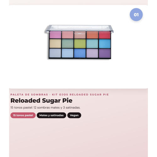 Makeup Revolution - Conjunto de Paleta de sombras Reloaded -  Sugar Pie + Delineador de olhos Kohl - Blue + Delineador de olhos Streamline Waterline Eyeliner Pencil - Gold