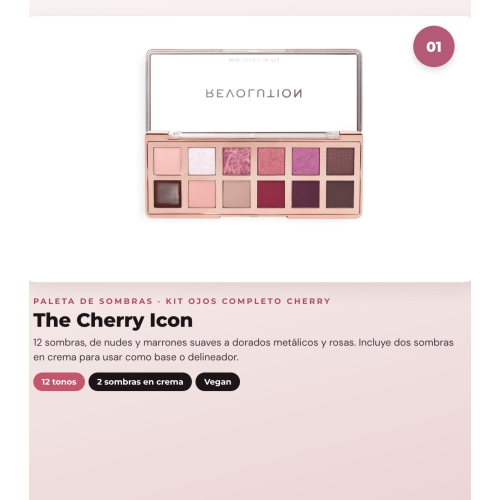 Makeup Revolution - Conjunto de Paleta de sombras The Cherry Icon + Delineador de olhos líquido Super Flick - Black + Delineador de olhos Streamline Waterline Eyeliner Pencil - Rose Gold