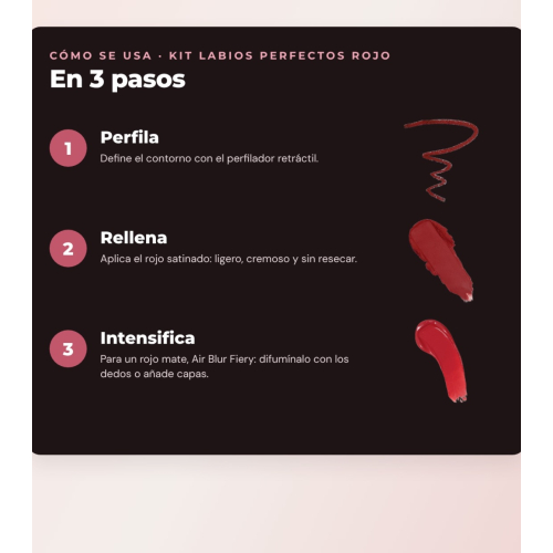 Makeup Revolution - Set de Perfilador de Lábios IRL Filter Finish Lip Definer - Burnt Cinnamon + Barra de Lábios Satinada Lip Allure Soft Satin + Labial Líquido Mate Air Blur - Fiery