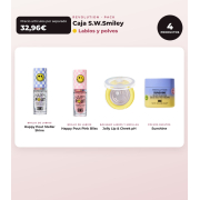 Makeup Revolution - Conjunto *S.W.Smiley* - Brilho labial Stellar Shine + Brilho labial Pink Bliss + Bálsamo para lábios e bochechas pH + Pós soltos Sunshine