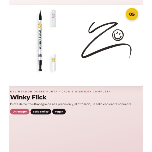 Makeup Revolution - Conjunto *S.W.Smiley* - Pincéis On Cloud Nine + Esponja de maquilhagem suave + Brilho labial Happy Pout + Máscara de pestanas Dazzle Pop + Delineador de olhos Winky Flick Double-Ended