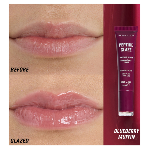 Makeup Revolution - Batom Líquido com Sérum Peptide Glaze - Blueberry Muffin