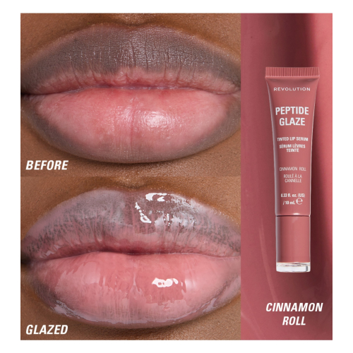 Makeup Revolution - Batom Líquido com Sérum Peptide Glaze - Cinnamon Roll