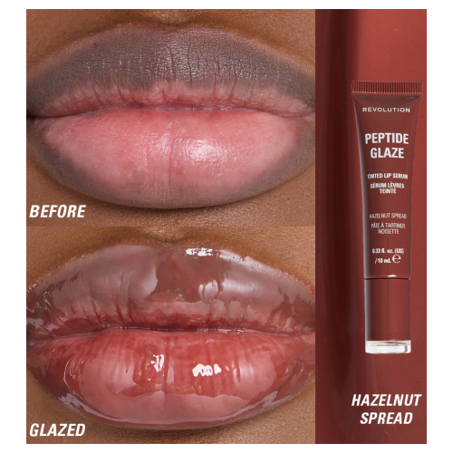 Makeup Revolution - Batom Líquido com Sérum Peptide Glaze - Hazelnut Spread