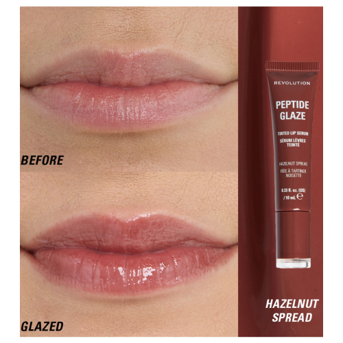 Makeup Revolution - Batom Líquido com Sérum Peptide Glaze - Hazelnut Spread