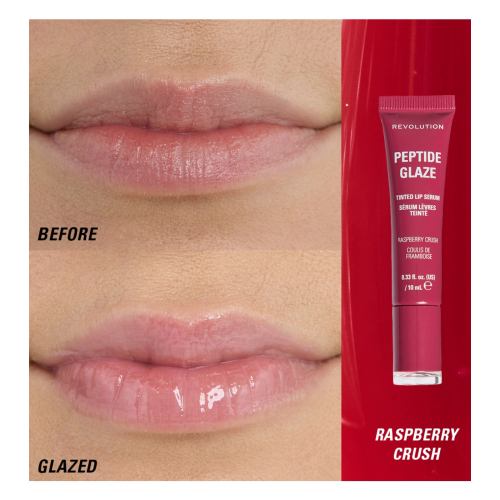 Makeup Revolution - Batom Líquido com Sérum Peptide Glaze - Raspberry Crush