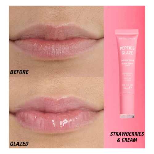 Makeup Revolution - Batom Líquido com Sérum Peptide Glaze - Strawberry & Cream