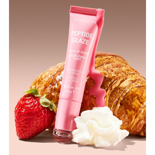 Makeup Revolution - Batom Líquido com Sérum Peptide Glaze - Strawberry & Cream