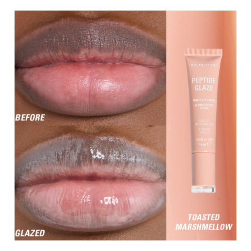 Makeup Revolution - Lip Tint com Sérum Peptide Glaze - Toasted Marshmallow