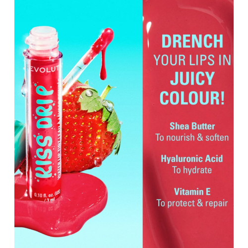 Makeup Revolution - Lip Tint Kiss Drip Water - Berry Splash