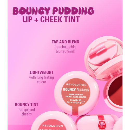 Makeup Revolution - Blush e Batom Líquido Bouncy Pudding - Brush Drift