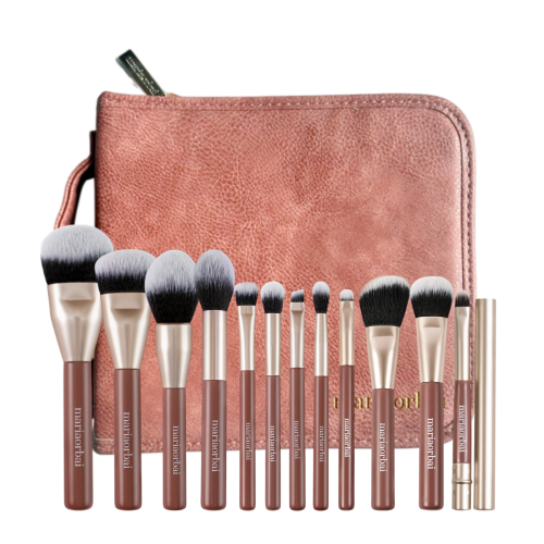 Maria Orbai - Bolsa de maquiagem com 13 pincéis Vegan Brushes