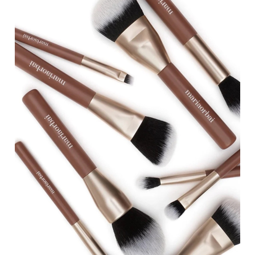 Maria Orbai - Bolsa de maquiagem com 13 pincéis Vegan Brushes