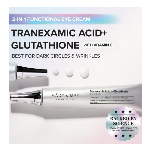 Mary & May - Creme para Contorno dos Olhos Tranexamic Acid+ Glutathion
