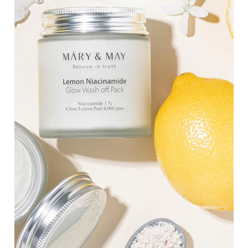 Mary & May - Máscara Facial Esfoliante Lemon Niacinamide Glow Wash off