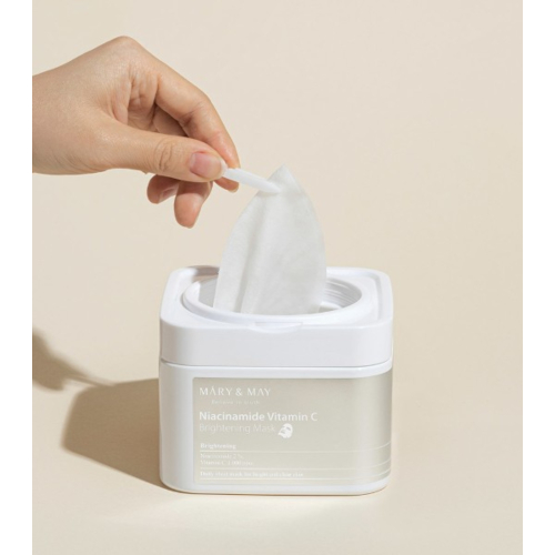 Mary & May - Máscara iluminadora com niacinamida e vitamina C - 30ea