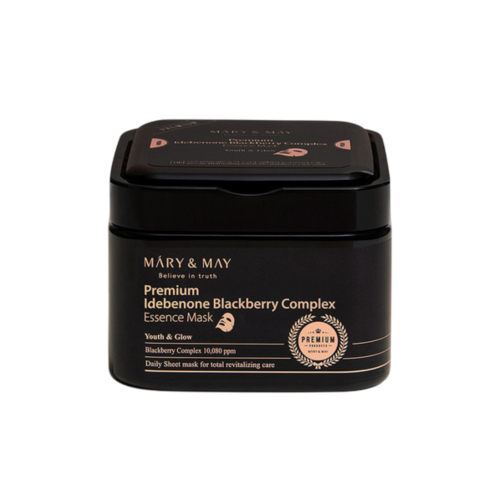 Mary & May - Máscara Premium Idebenone Blackberry Complex Essence - 20ea