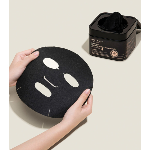 Mary & May - Máscara Premium Idebenone Blackberry Complex Essence - 20ea