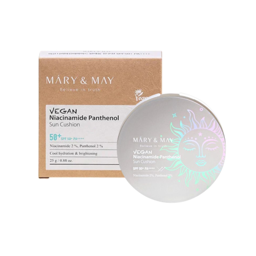 Mary & May - Protetor solar almofadado FPS50+ PA++++ Niacinamide Panthenol