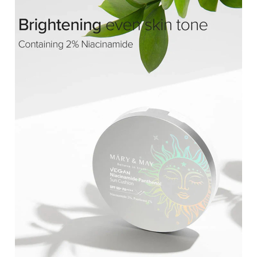 Mary & May - Protetor solar almofadado FPS50+ PA++++ Niacinamide Panthenol