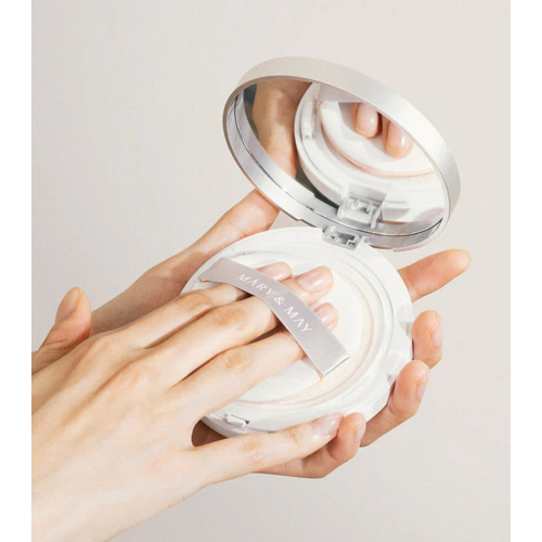 Mary & May - Protetor solar almofadado FPS50+ PA++++ Niacinamide Panthenol