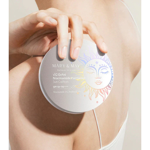 Mary & May - Protetor solar almofadado FPS50+ PA++++ Niacinamide Panthenol
