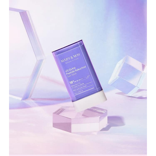 Mary & May - Protetor solar em bastão SPF50+ PA++++ Vegan Peptide Bakuchiol