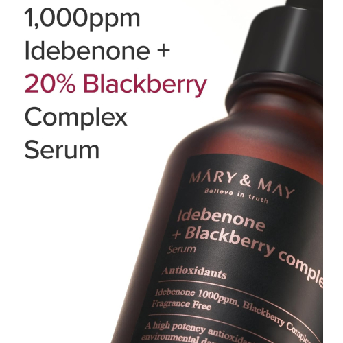 Mary & May - Sérum facial antienvelhecimento Idebenone + Blackberry Complex