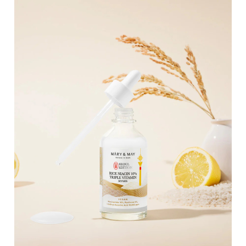 Mary & May - Sérum facial iluminador Rice niacin 10% Triple Vitamin Serum