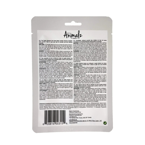 masque BAR - Máscara facial Pretty Animalz - Panda