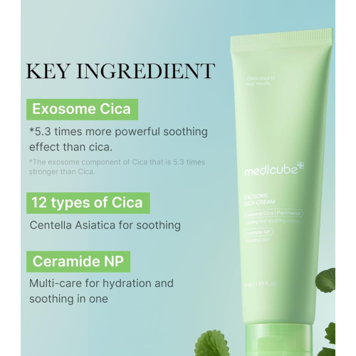 Medicube - *Cica* - Creme facial reparador Exosome Cica Cream