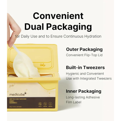 Medicube - *Deep Vita C* - Máscara de celulose com vitamina C Daily Quick - 30ud