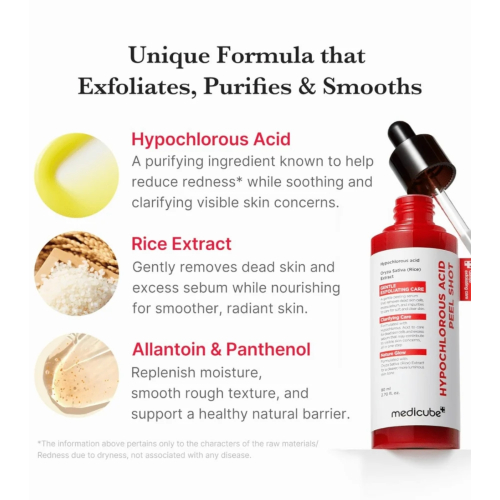 Medicube - Exfoliante facial Hypochlorous Acid Peel Shot