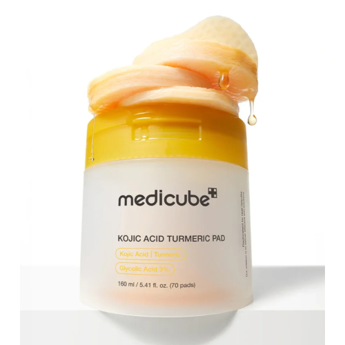 Medicube - *Kojic Acid* - Almofadas iluminadoras com ácido kójico e cúrcuma - 70pads